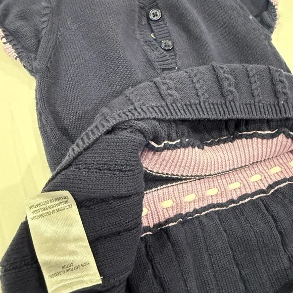 Hartstrings Navy and Lavender Bear Dress - Picture 5 of 5